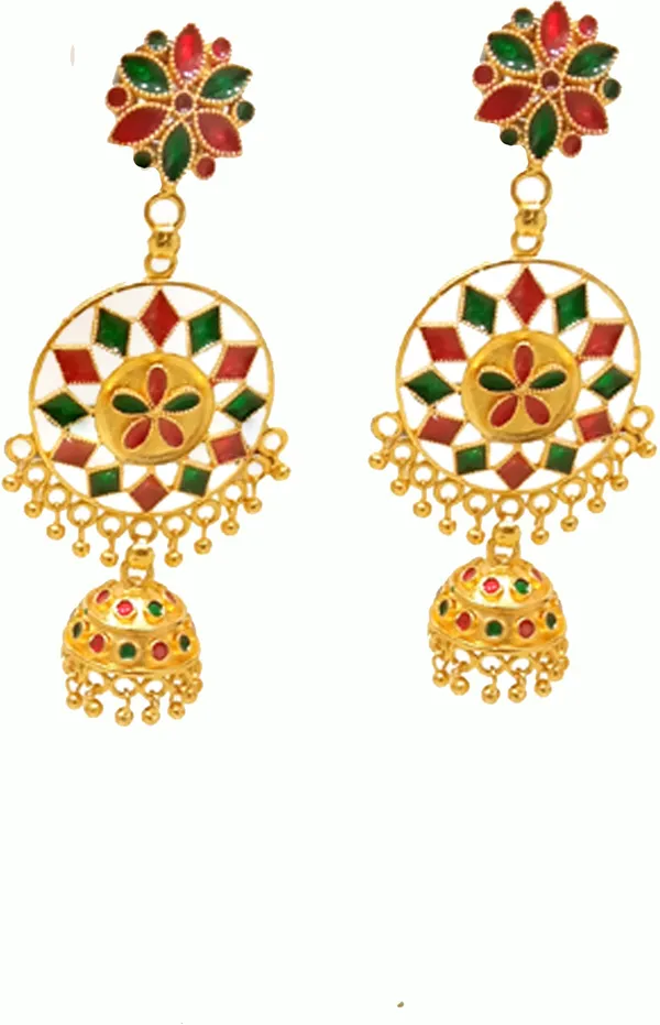 Assamese_Copper_Jhumka_Earring_For_Girls_&_Women